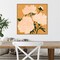 Modern Peonies II by Emma Scarvey 22-in. W x 22-in. H. Canvas Wall Art Print Framed in Natural